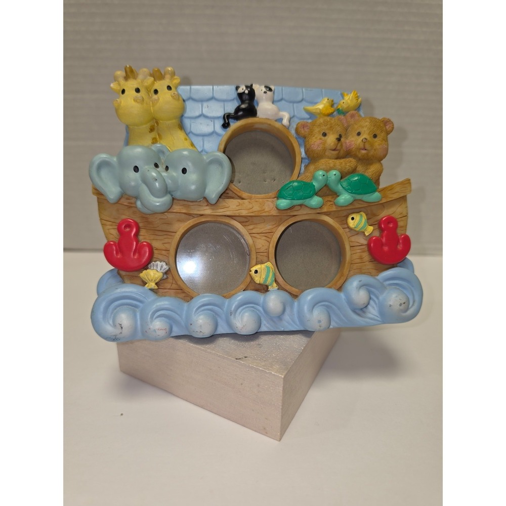 Figi Graphics Noah's Ark resin picture frame hand-painted animals 3D baby
